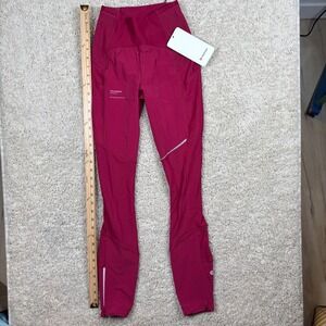 Lululemon SenseKnit Composite HR Run Tight 28 Pomegranate Pink Red Sz 2 NWT